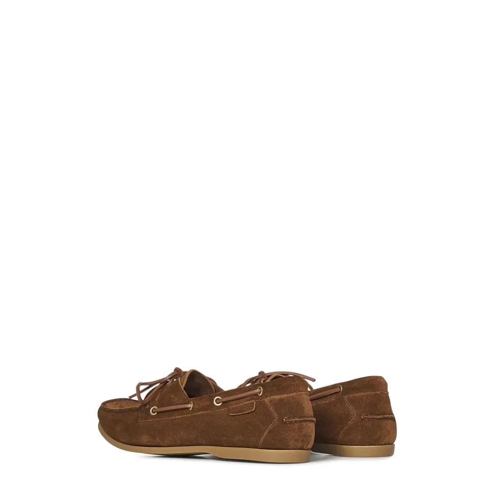 Braune Wildleder Loafer Schuhe