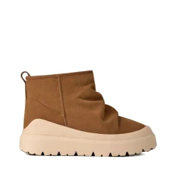 Braune Wildleder Plateau Stiefel