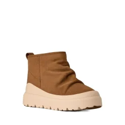 Braune Wildleder Plateau Stiefel