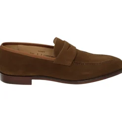 Braune Wildleder Slip-On Schuhe