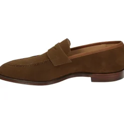 Braune Wildleder Slip-On Schuhe