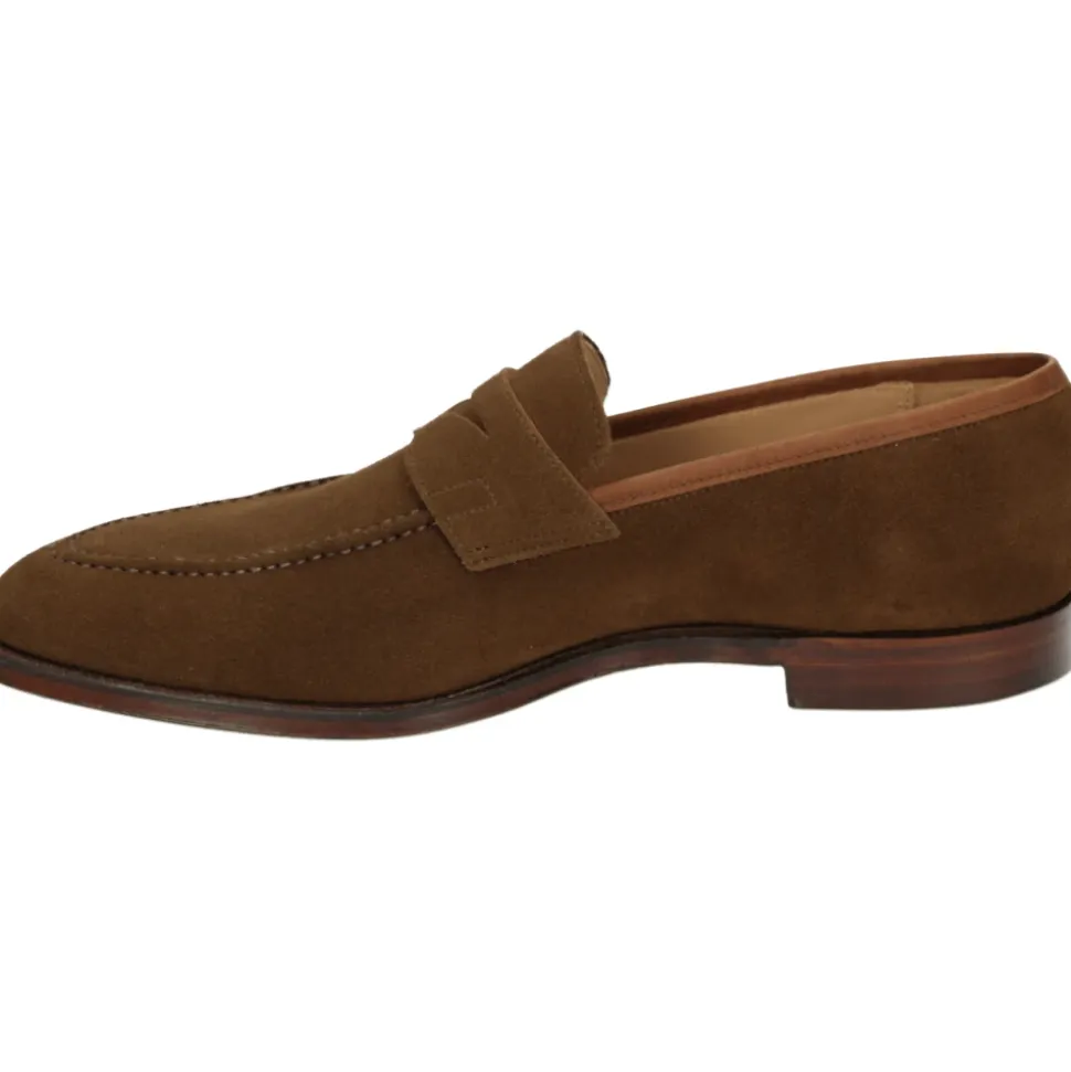 Braune Wildleder Slip-On Schuhe