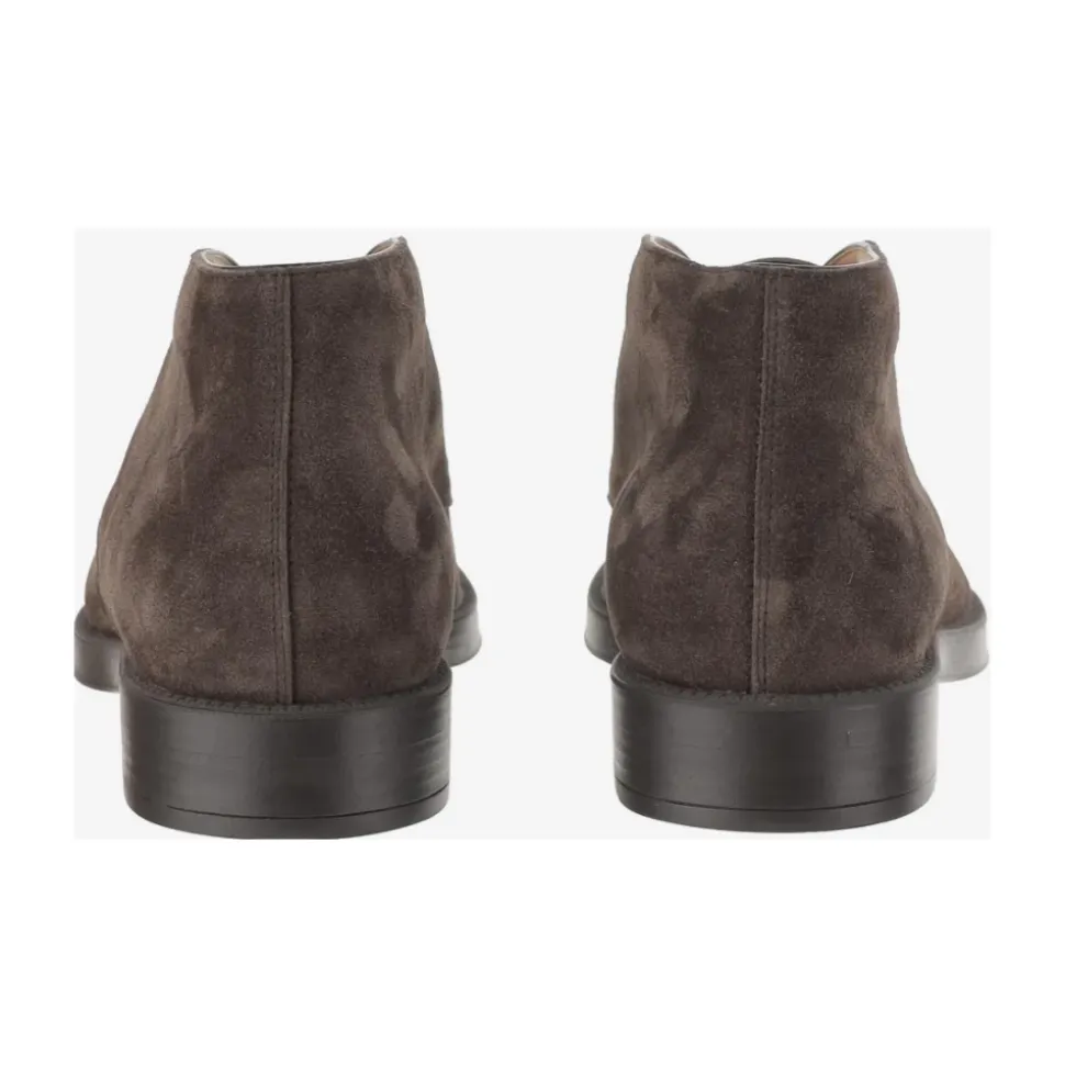 Braune Wildleder Stiefeletten Schnürung
