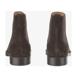 Braune Wildleder Stiefeletten Niedriger Absatz