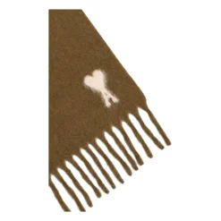 Brauner Alpakamischung Fransenschal