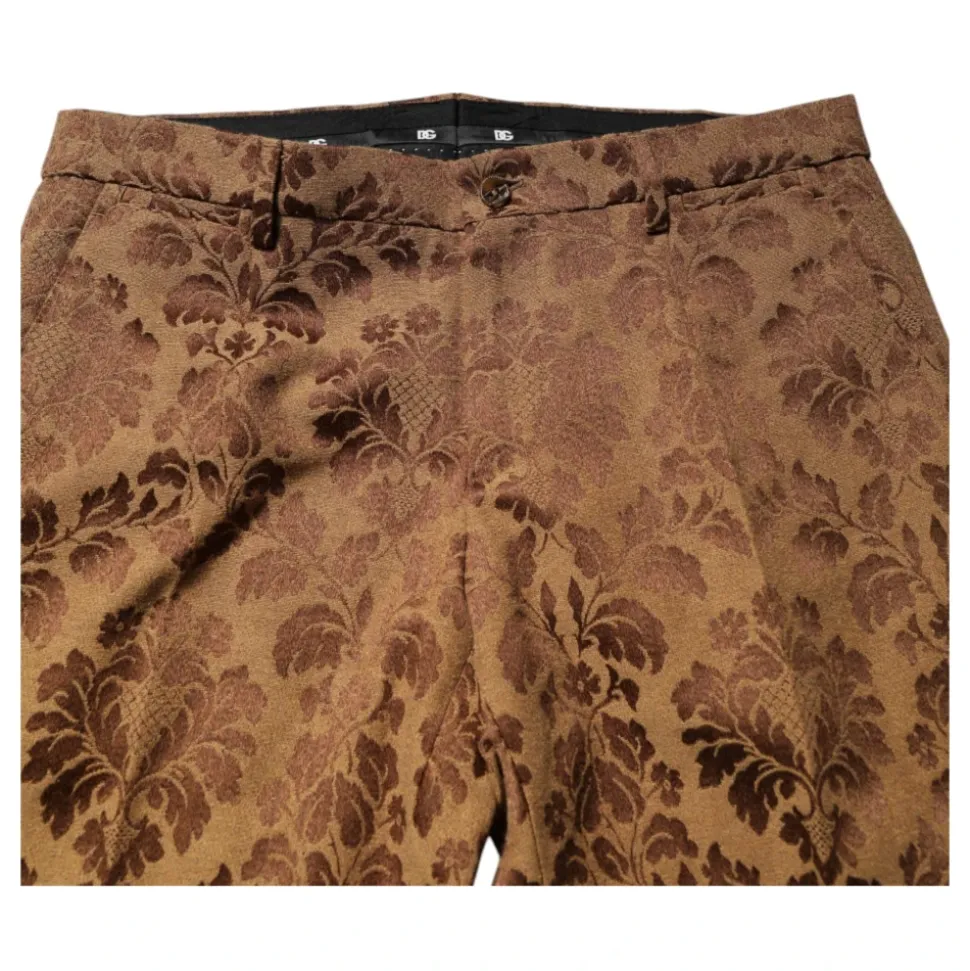 Brauner Blumen Jacquard SICILIA Anzug