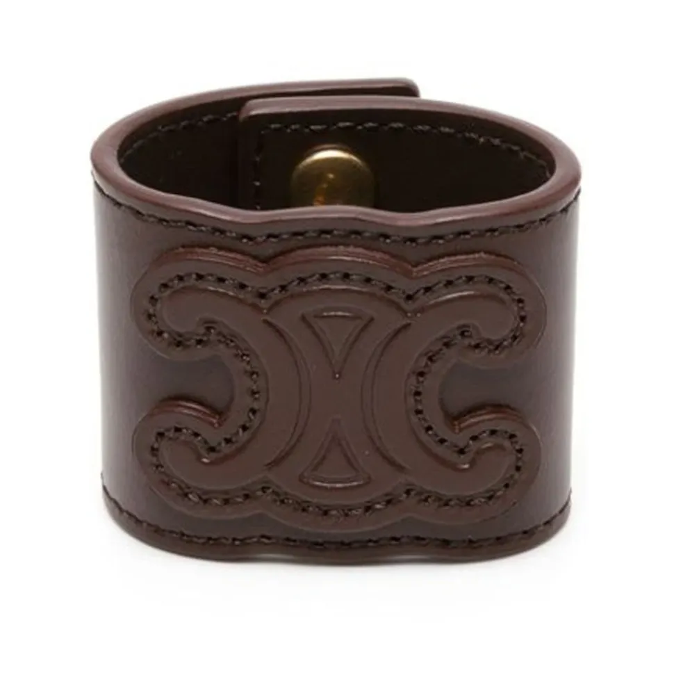 Braunes Leder Haar Manschette Armband