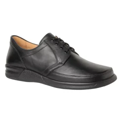 Breiter Schnürschuh in Schwarz