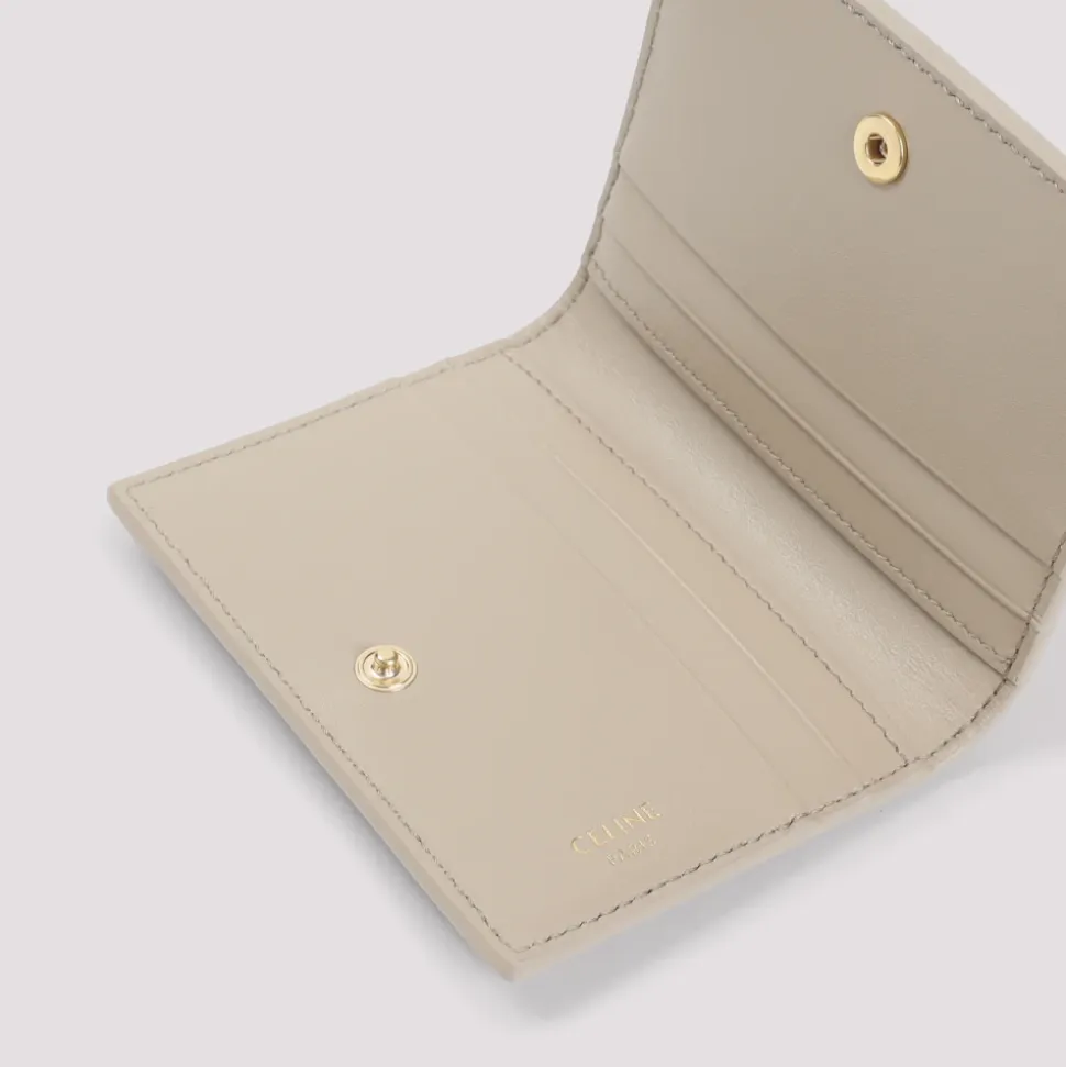 Brieftaschen-Kartenhalter aus glänzendem Kalbsleder