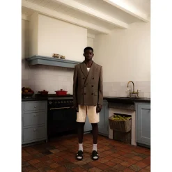 Brown Double Breasted Suit Jacket
