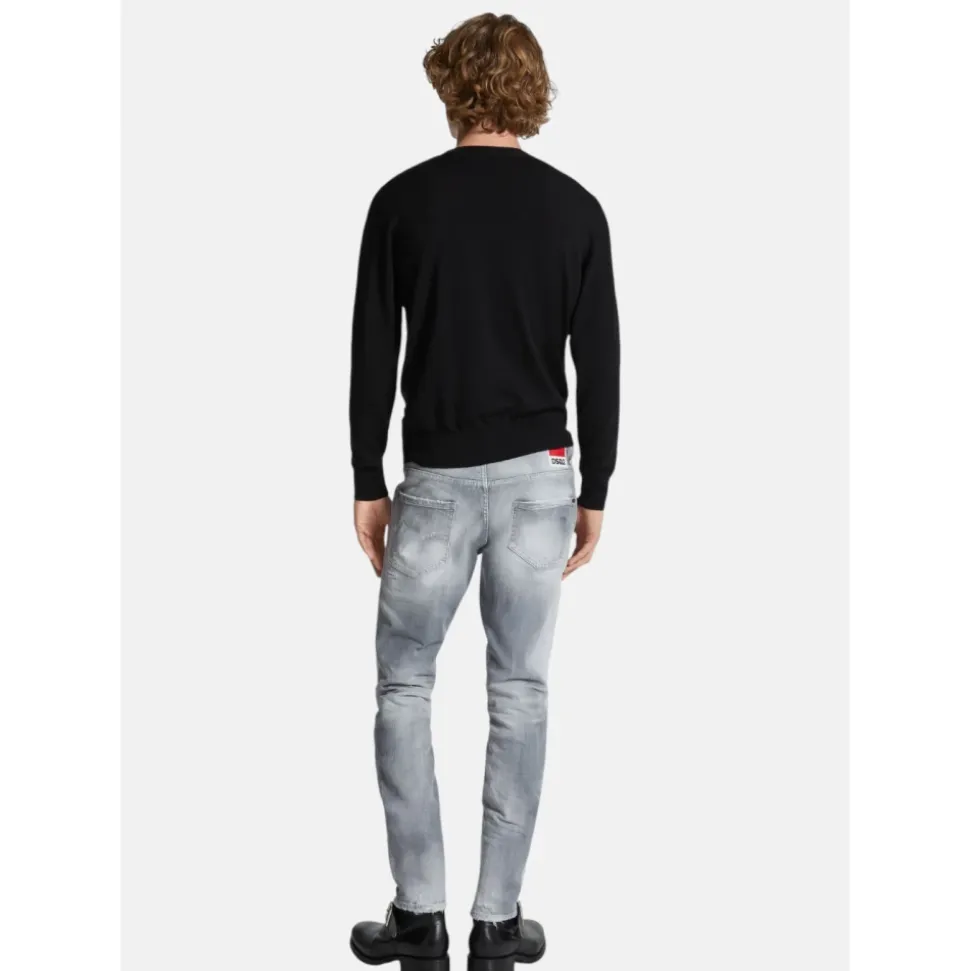 Brushed Grey Skater Jeans