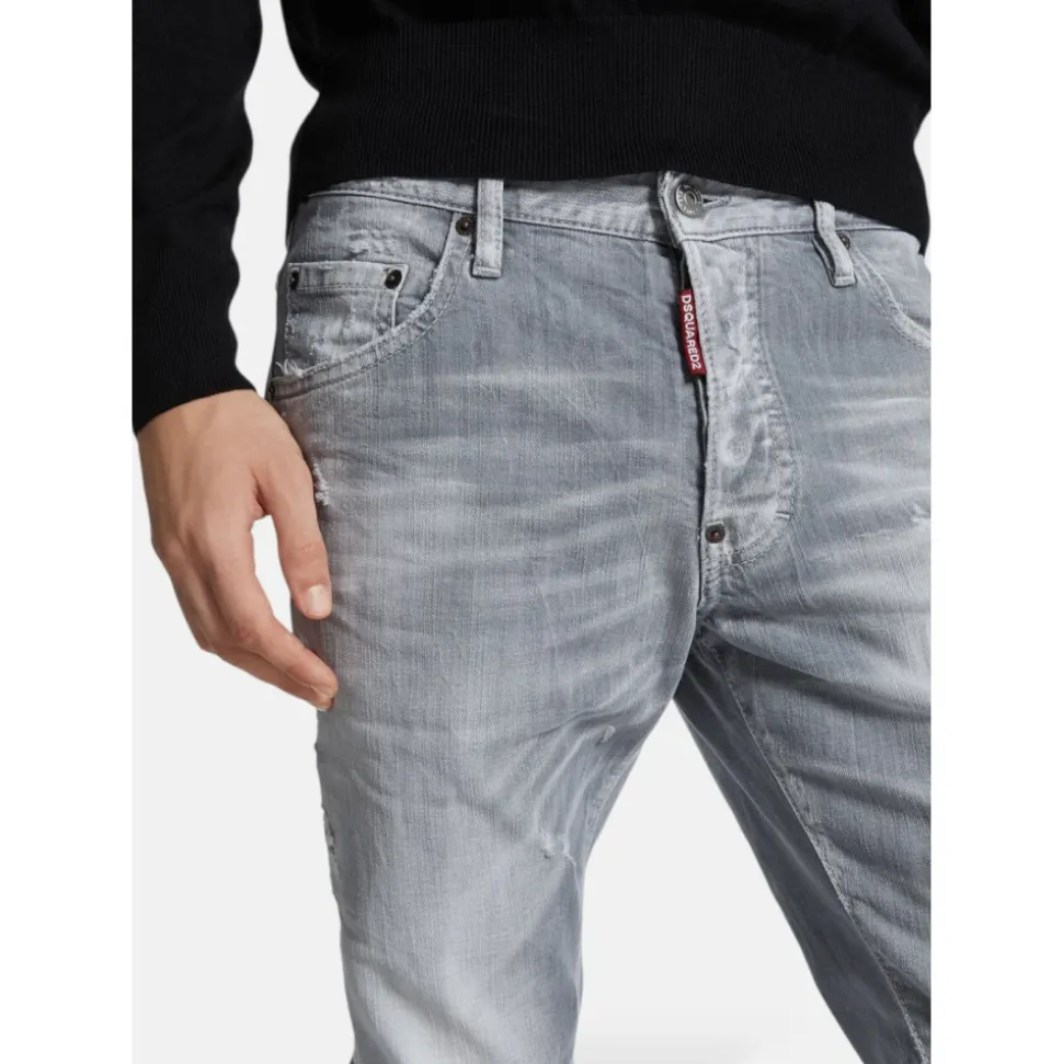 Brushed Grey Skater Jeans