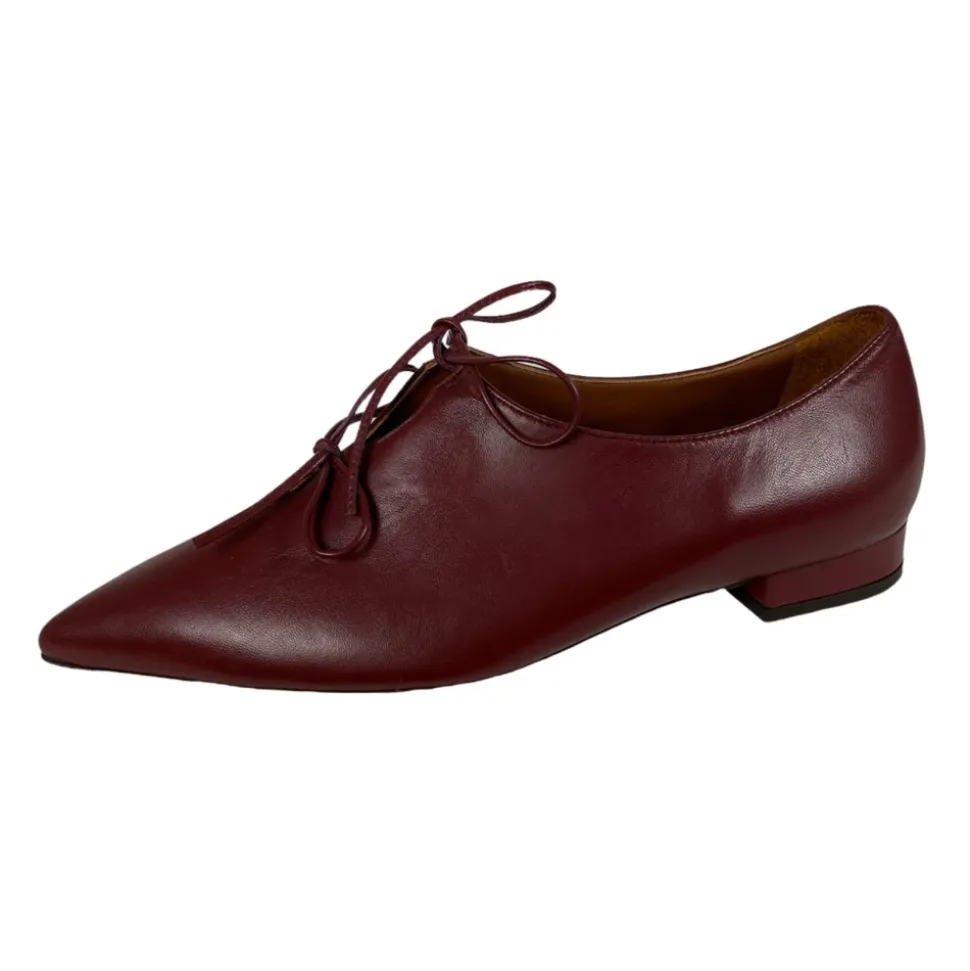 Burgunder Leder Schnürschuhe