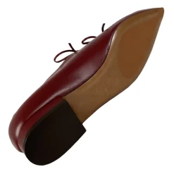 Burgunder Leder Schnürschuhe