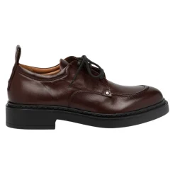 Burgunder Schnürschuh aus Leder