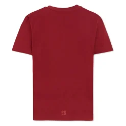 Burgunder T-Shirt mit kurzen Ärmeln
