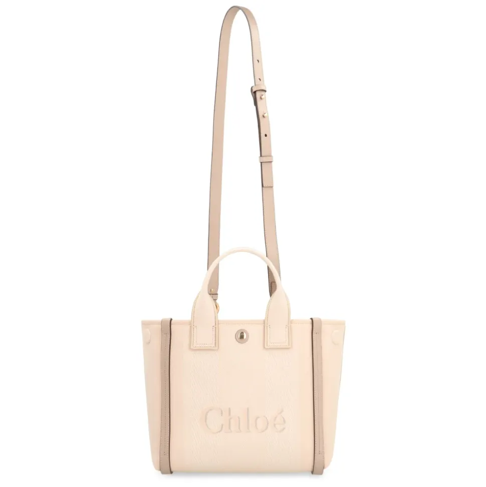 Canvas-Tasche mit Lederdetails