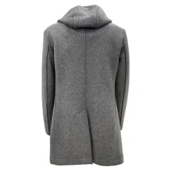 Cappotto Monopetto Cappuccio Felpa