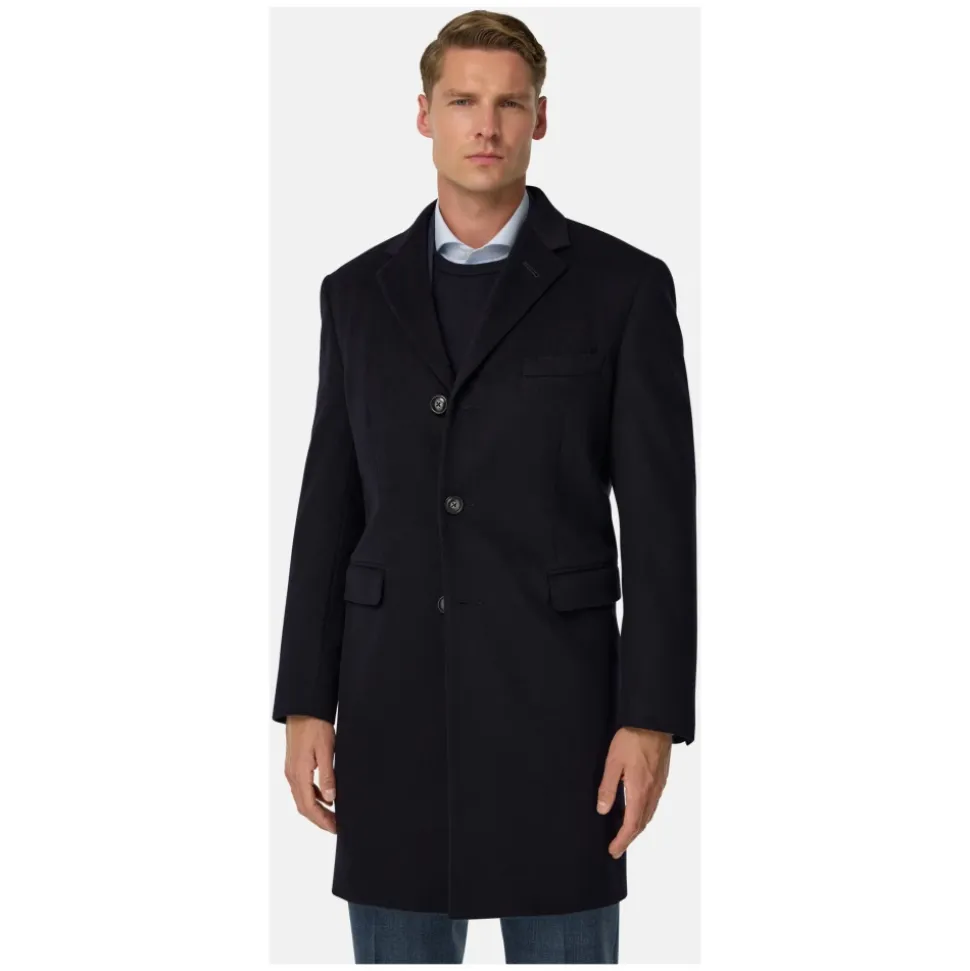 Cashmere Blend Single Breasted Coat