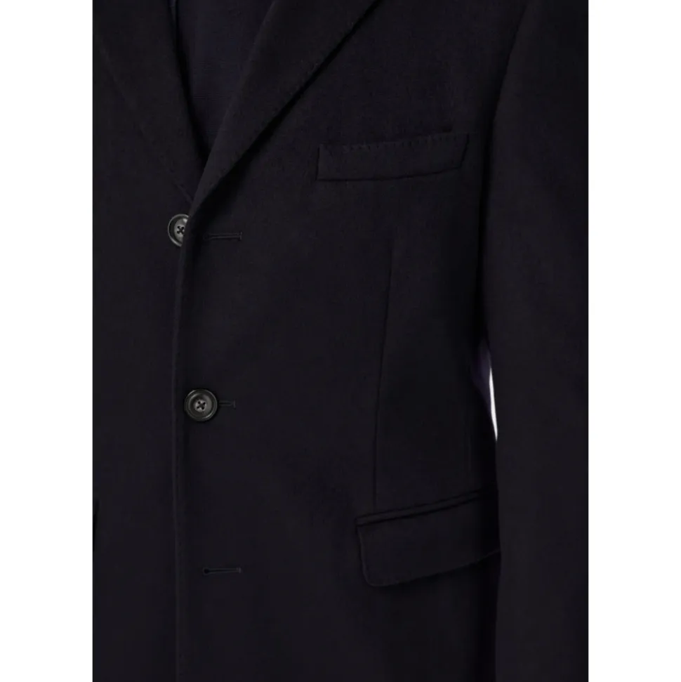 Cashmere Blend Single Breasted Coat