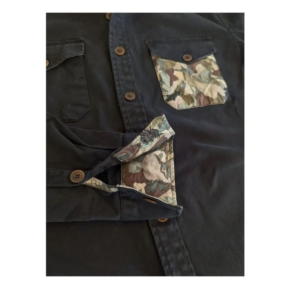 Casual Hemd Hull Blau Schwarz