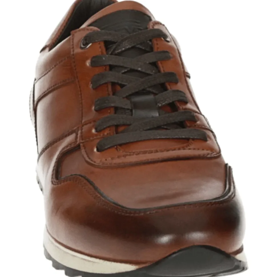 Casual Lederschuhe Cognac Farbe