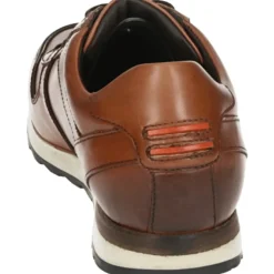 Casual Lederschuhe Cognac Farbe