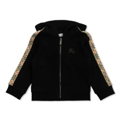 Check Label Zip Hoodie