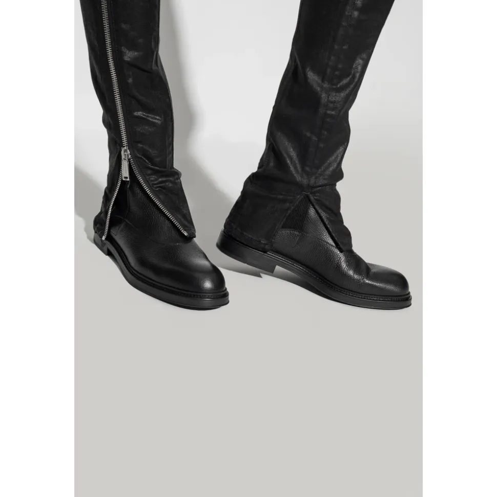 Chelsea Boots aus genarbtem Leder