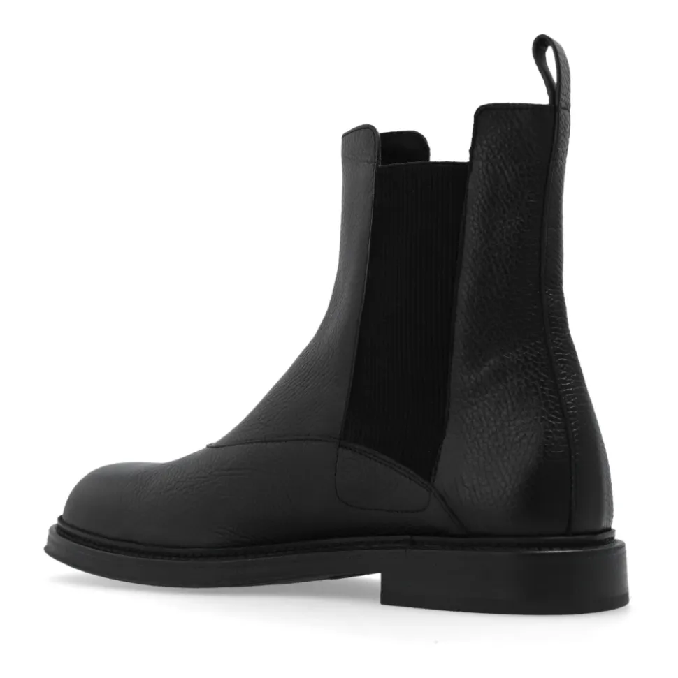 Chelsea Boots aus genarbtem Leder