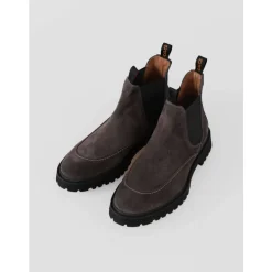 Chelsea Boots aus grauem Leder