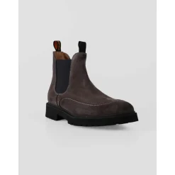 Chelsea Boots aus grauem Leder