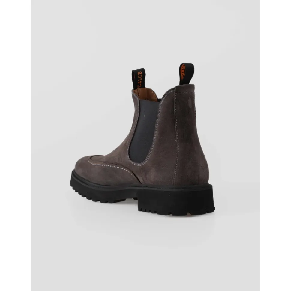 Chelsea Boots aus grauem Leder
