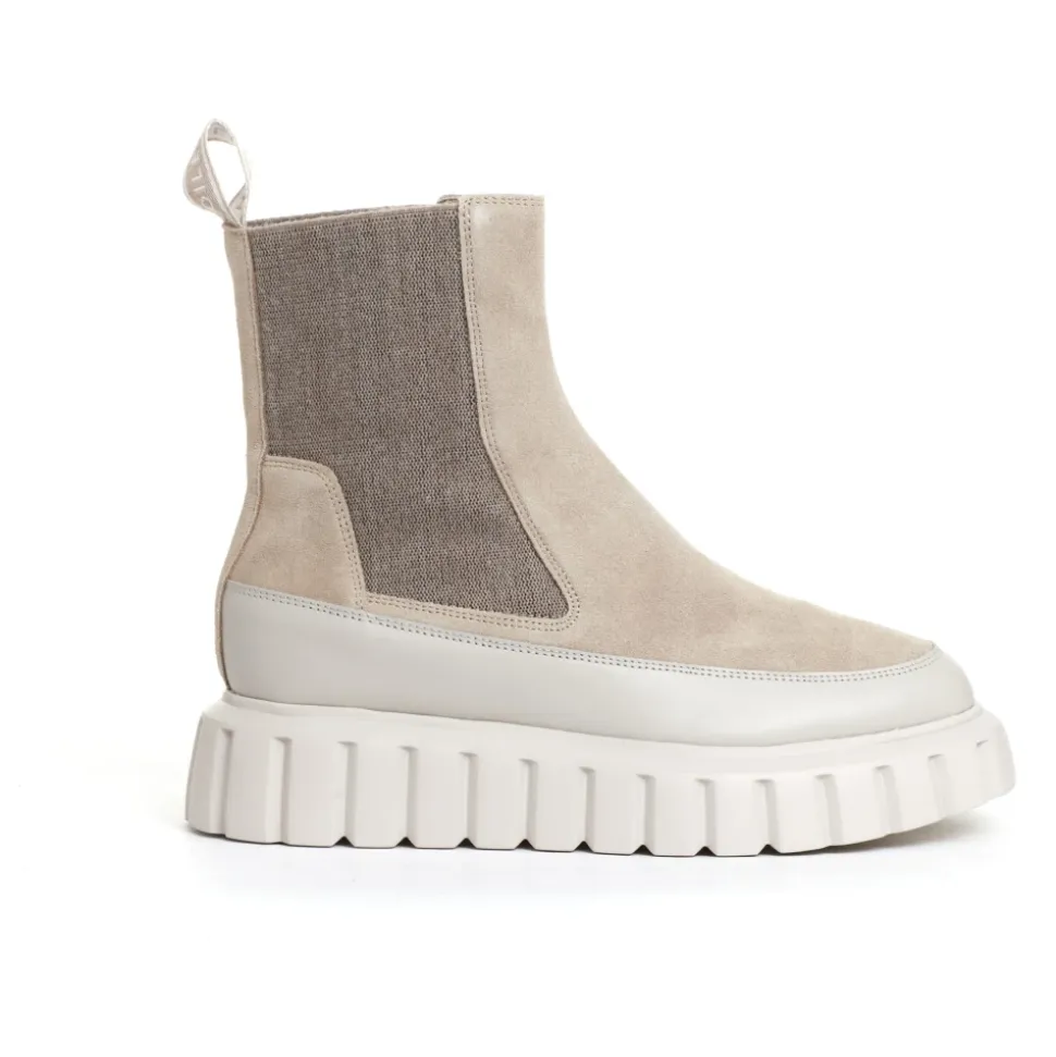 Chelsea Boots aus Leder und Wildleder