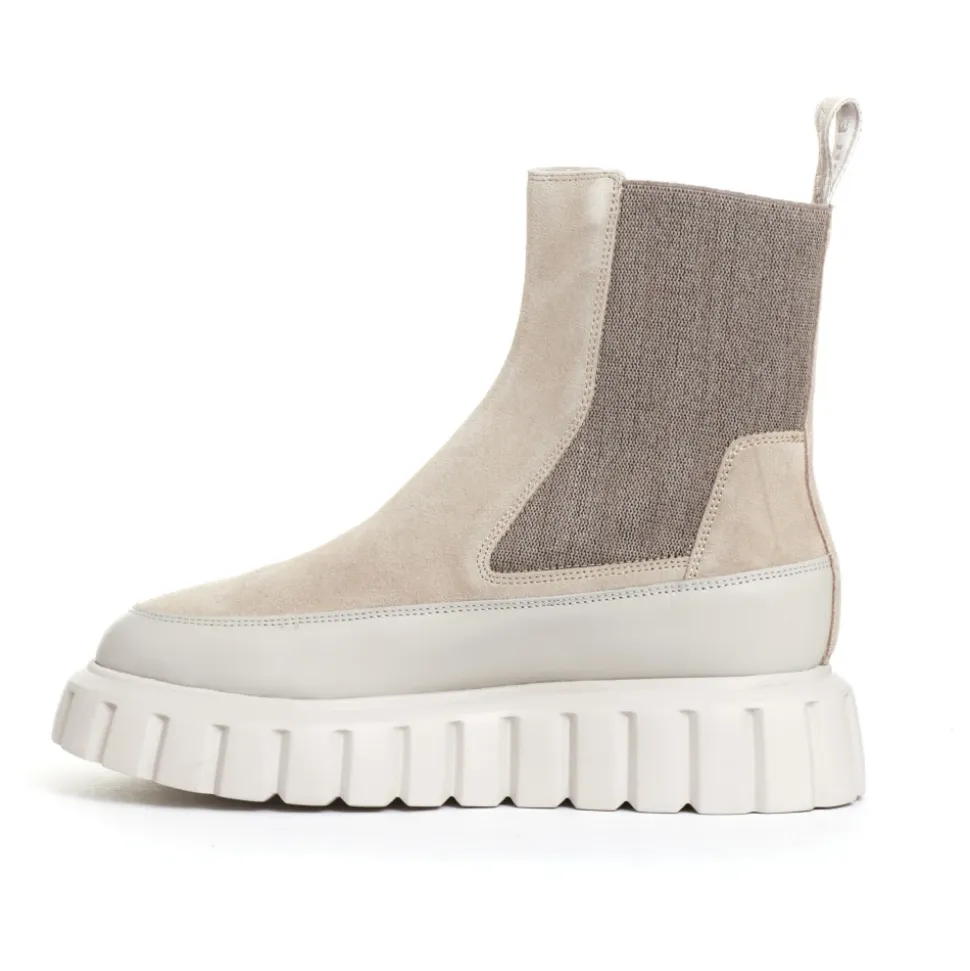 Chelsea Boots aus Leder und Wildleder