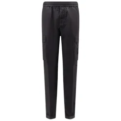 Chino-Hose mit regulärer Passform, Taschen und Kompass-Patch