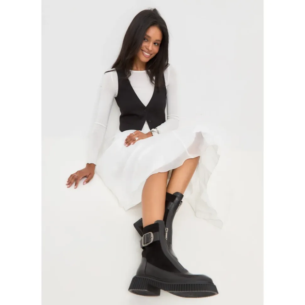 Chunky Sole Ankle Boots Ciara - Schwarz
