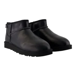 Classic Ultra Mini Leder Regen Stiefeletten