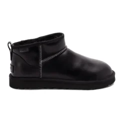 Classic Ultra Mini Leder Regen Stiefeletten