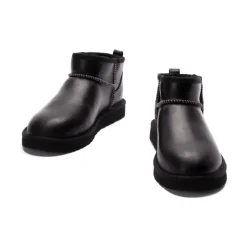 Classic Ultra Mini Leder Regen Stiefeletten