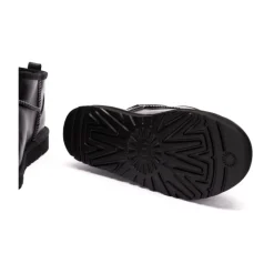 Classic Ultra Mini Leder Regen Stiefeletten