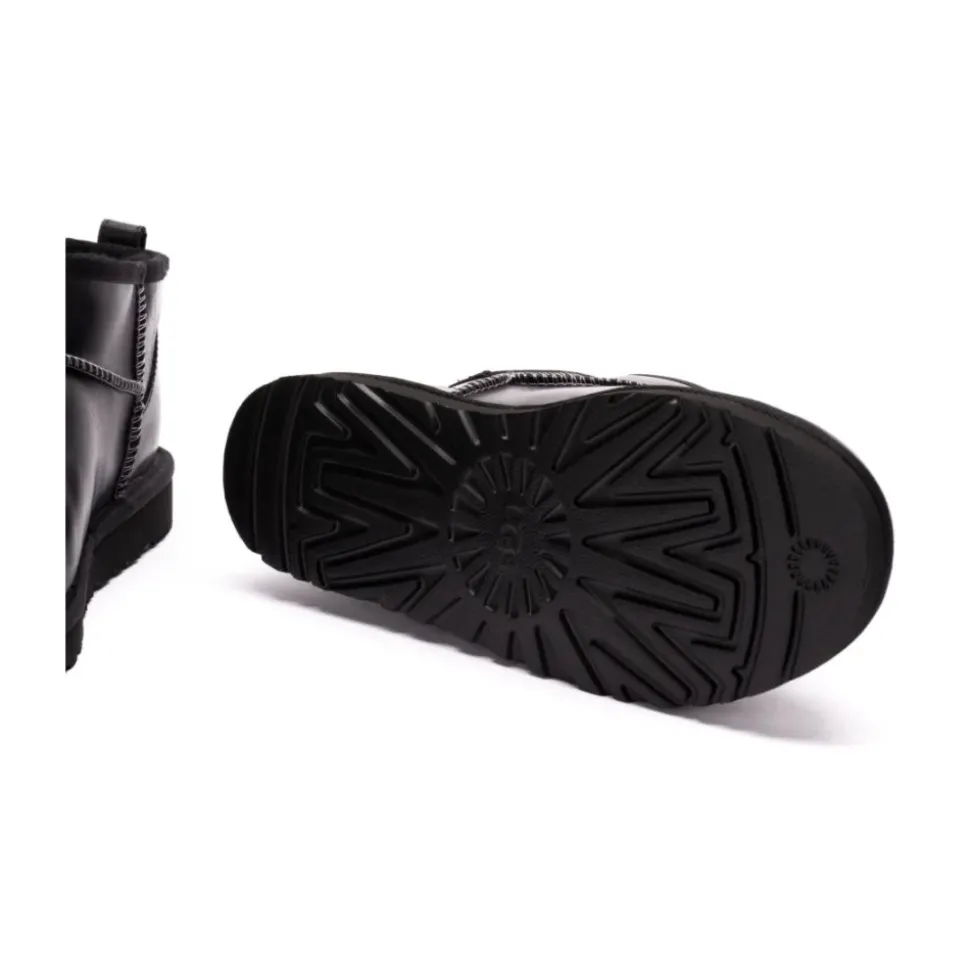 Classic Ultra Mini Leder Regen Stiefeletten