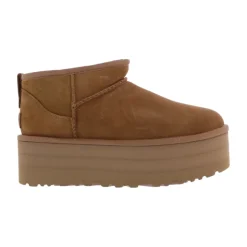 Classic Ultra Mini Platform Boots Chestnut
