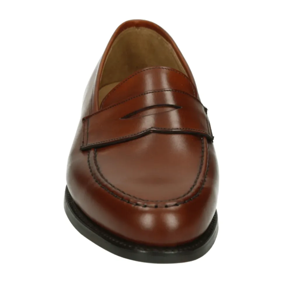 Cognac Leder Slip-On Schuhe