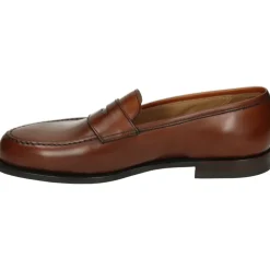 Cognac Leder Slip-On Schuhe