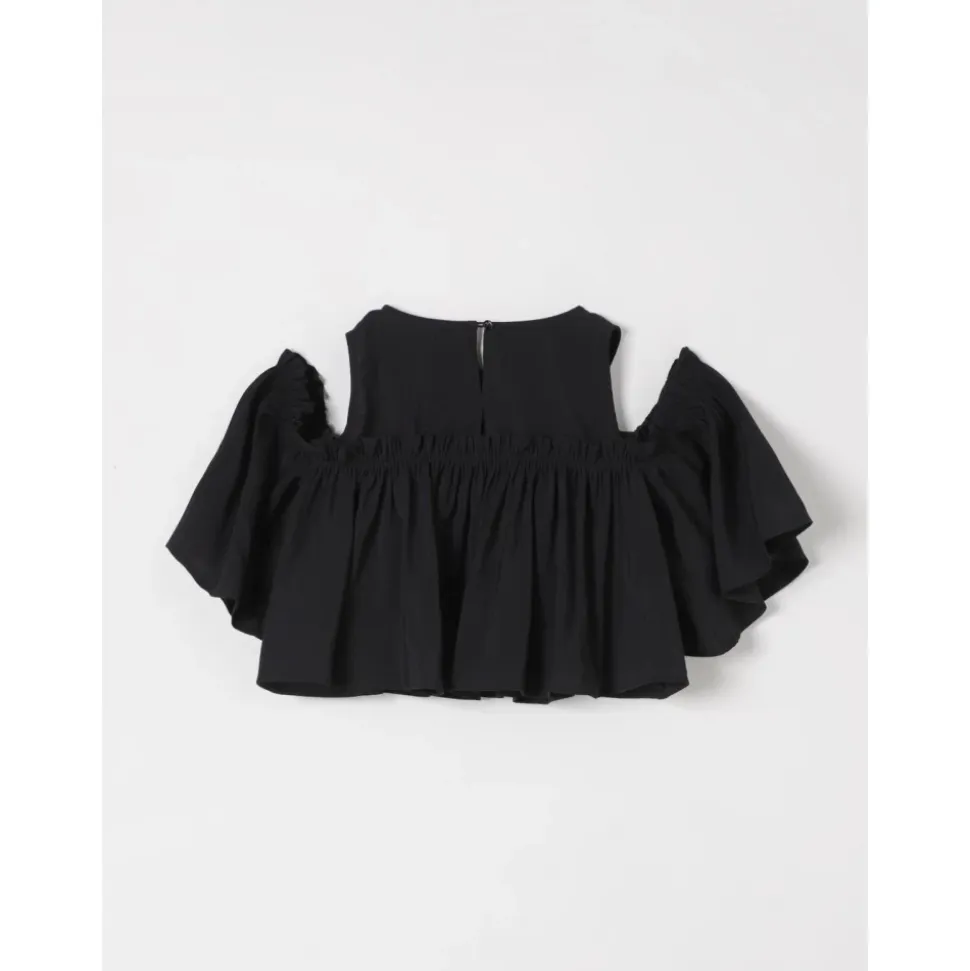 Cold Shoulder Ruffle Top