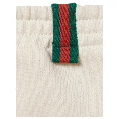 Cremefarbene Baumwoll-Slip-On-Hose