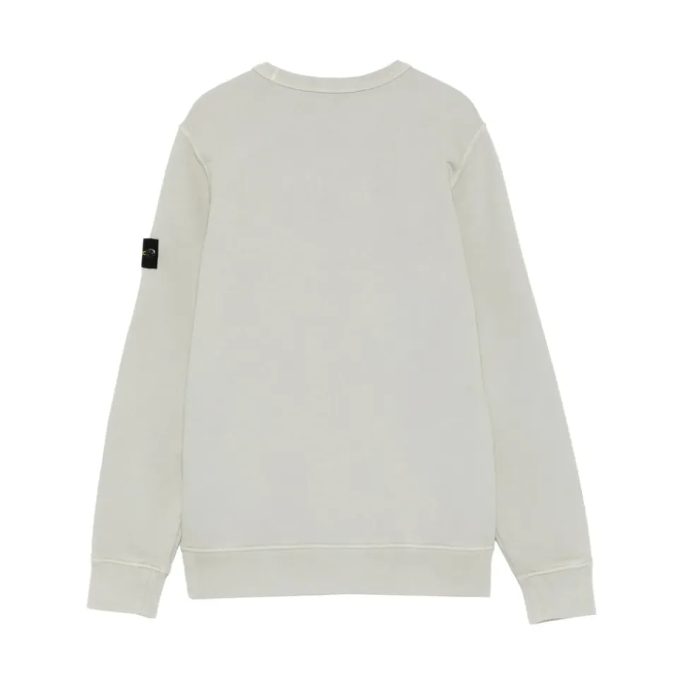 Crew Neck Logo-Patch Sweatshirt