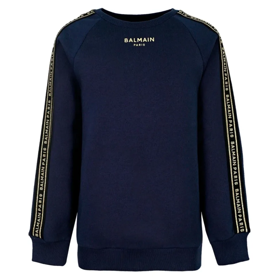 Crewneck Sweatshirt mit Logo-Tape