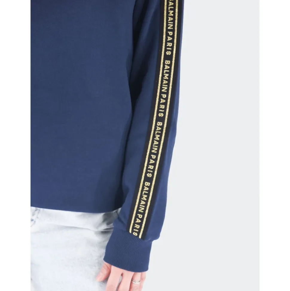 Crewneck Sweatshirt mit Logo-Tape